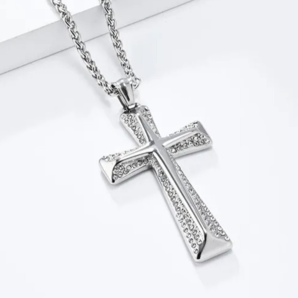 Stunning Stainless Steel Cross Necklace